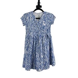 Diane Von Furstenburg for Target Blue and White Pattern Dress for Girls Sz XL